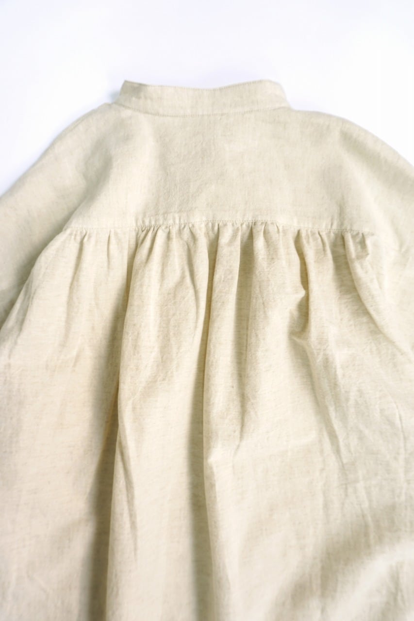 Cotton Linen Fly-Front Blouse