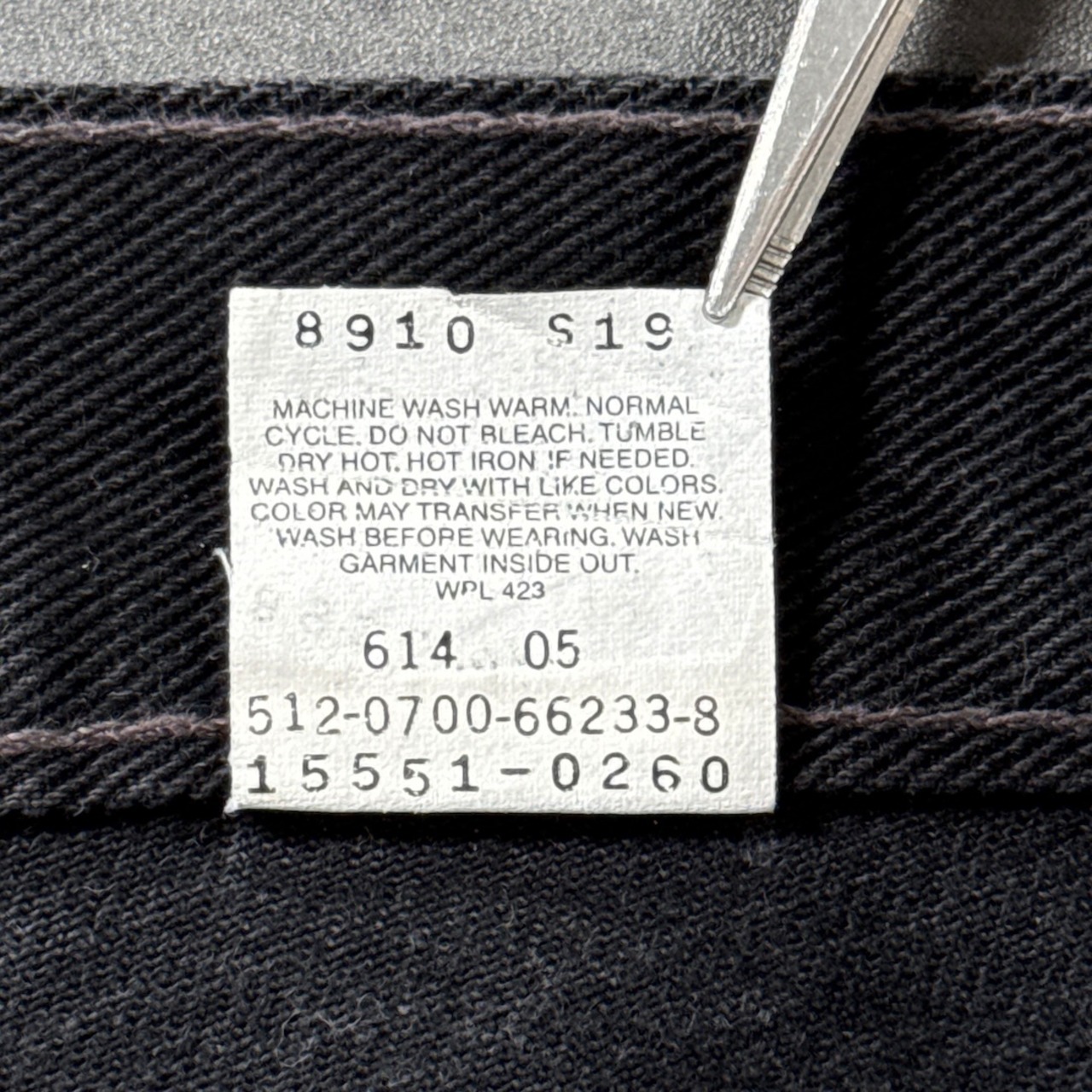 Levi's 550 black denim "made in USA" W36L31相当 古着 - 12