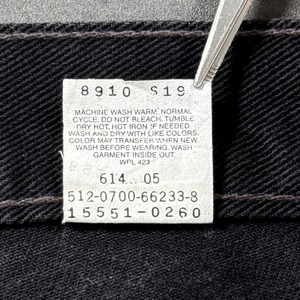 Levi's 550 black denim "made in USA" W36L31相当 古着