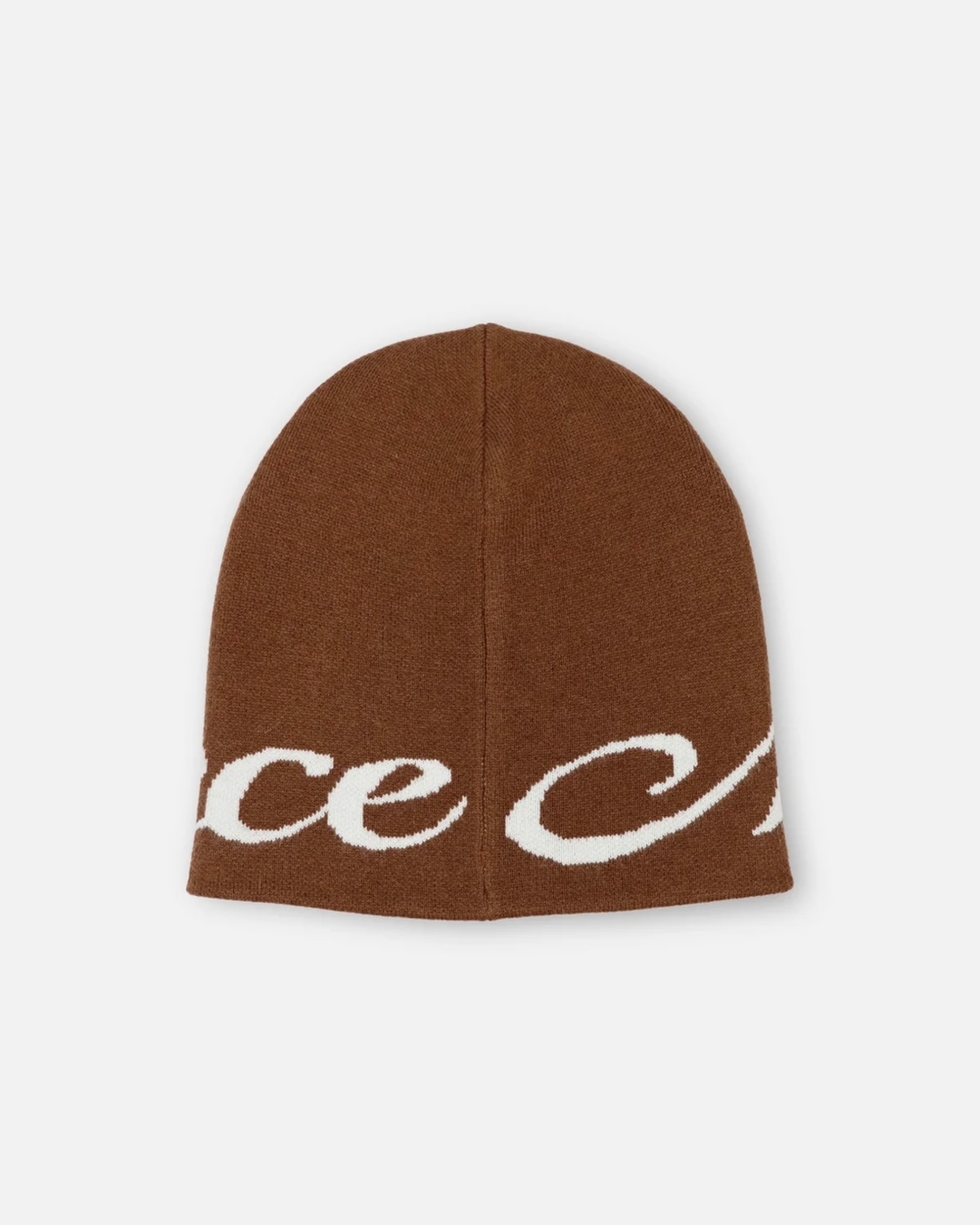MLVINCE / script logo beanie brown