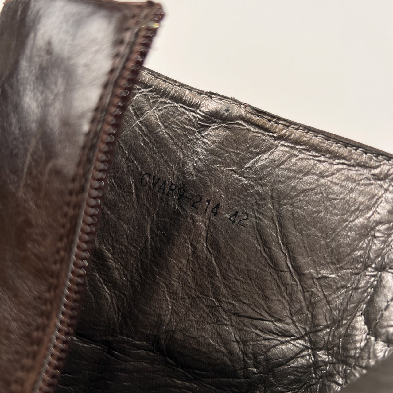 AROUND THE SHOESアラウンドザシューズ レザー サイドジップ ヒール ブーツ 42 (約26.5cm) /ダークブラウン