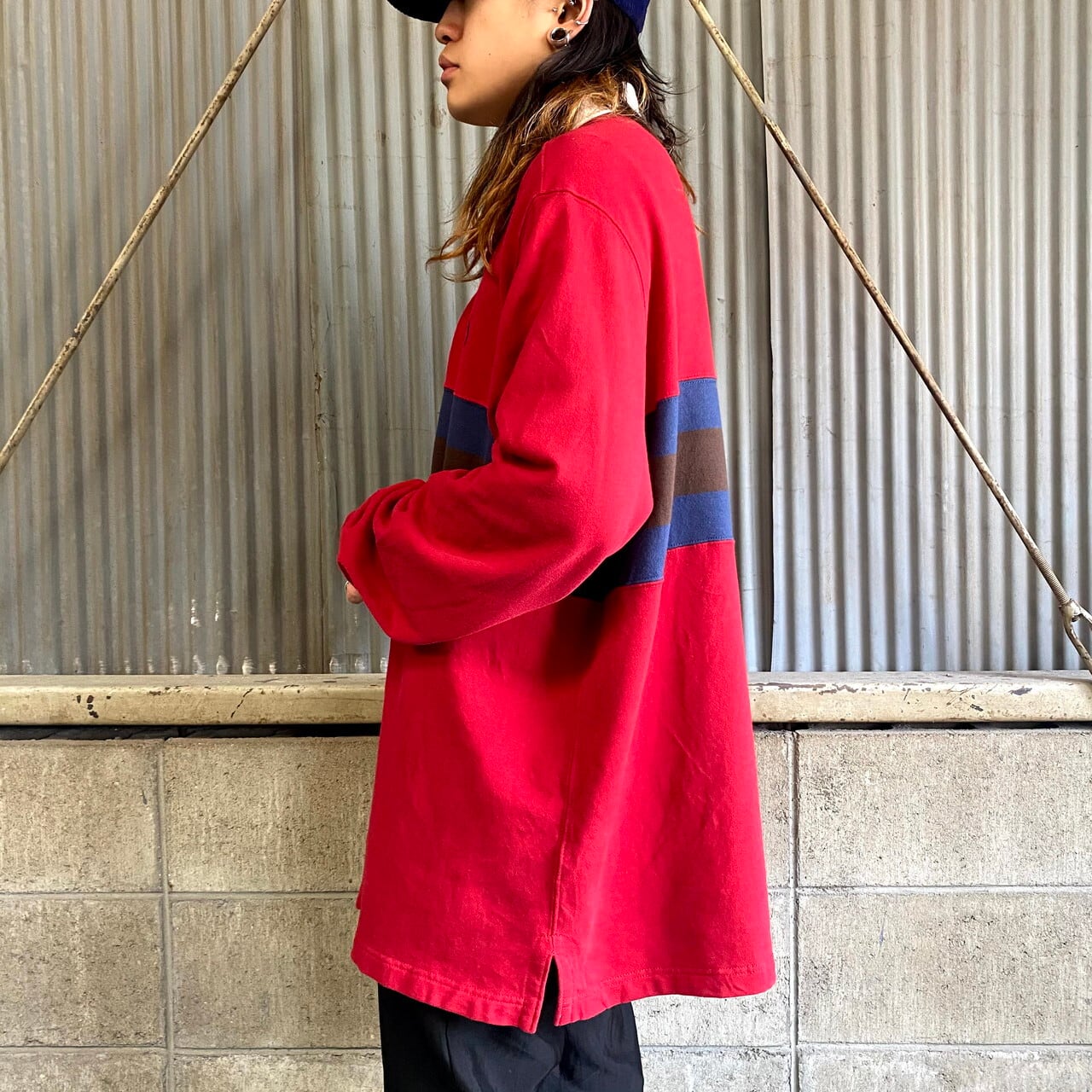 ポロバイラルフローレン マルチボーダー 長袖 ラガーシャツ