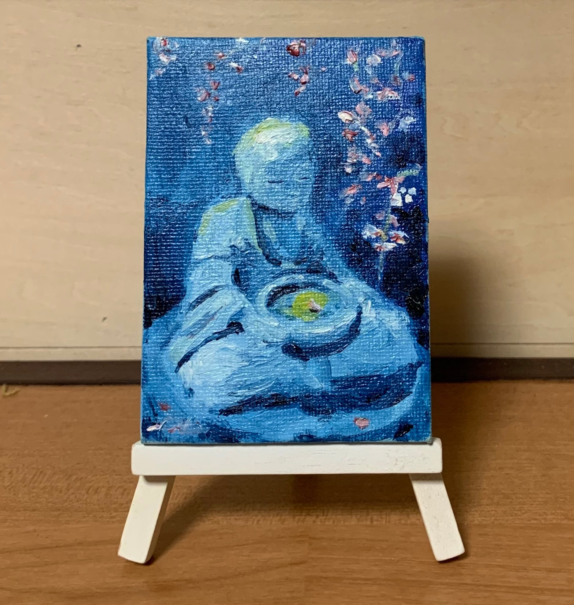 直筆仕上げ油絵【クロード・モネ】ひなげしの小道、サン＝マルタン島