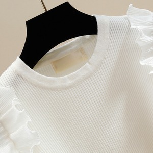 オープンショルダー フリル ニット トップス 10267