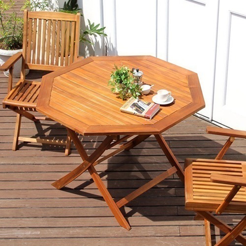 アジアン カフェ風 テラス 八角テーフ゛ル 110cmアジアン カフェ風 木製テーブル