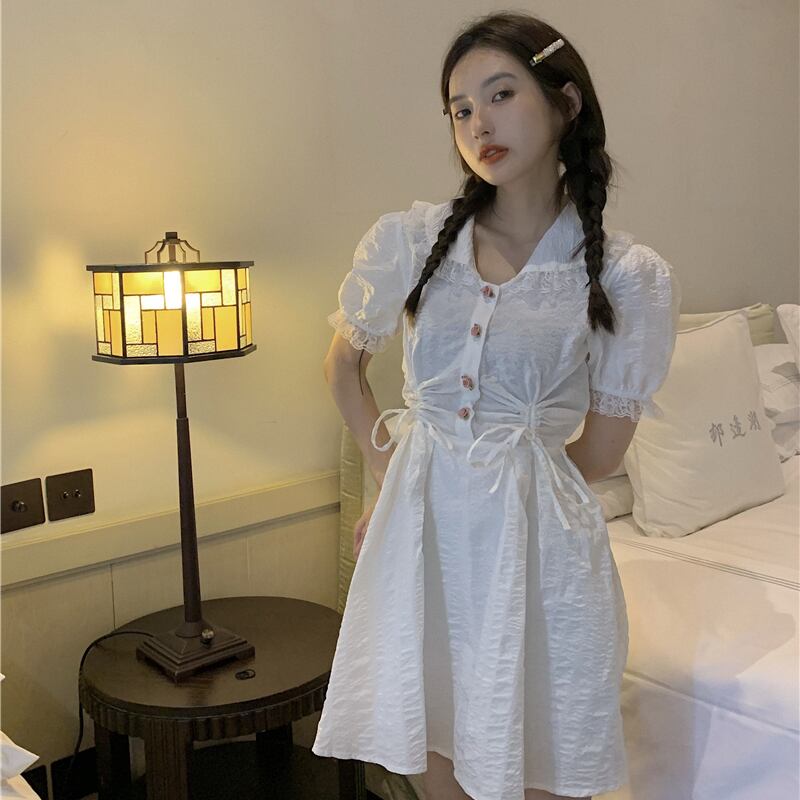 サマースタイルスタンダードウェストスカート ドレス レディース レトロ 夏物 ドラファッションホール10524988967