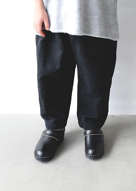 【 michirico 26AW 】 Jacquard sarouel pants / MR26AW-24 / ブラック / KIDS