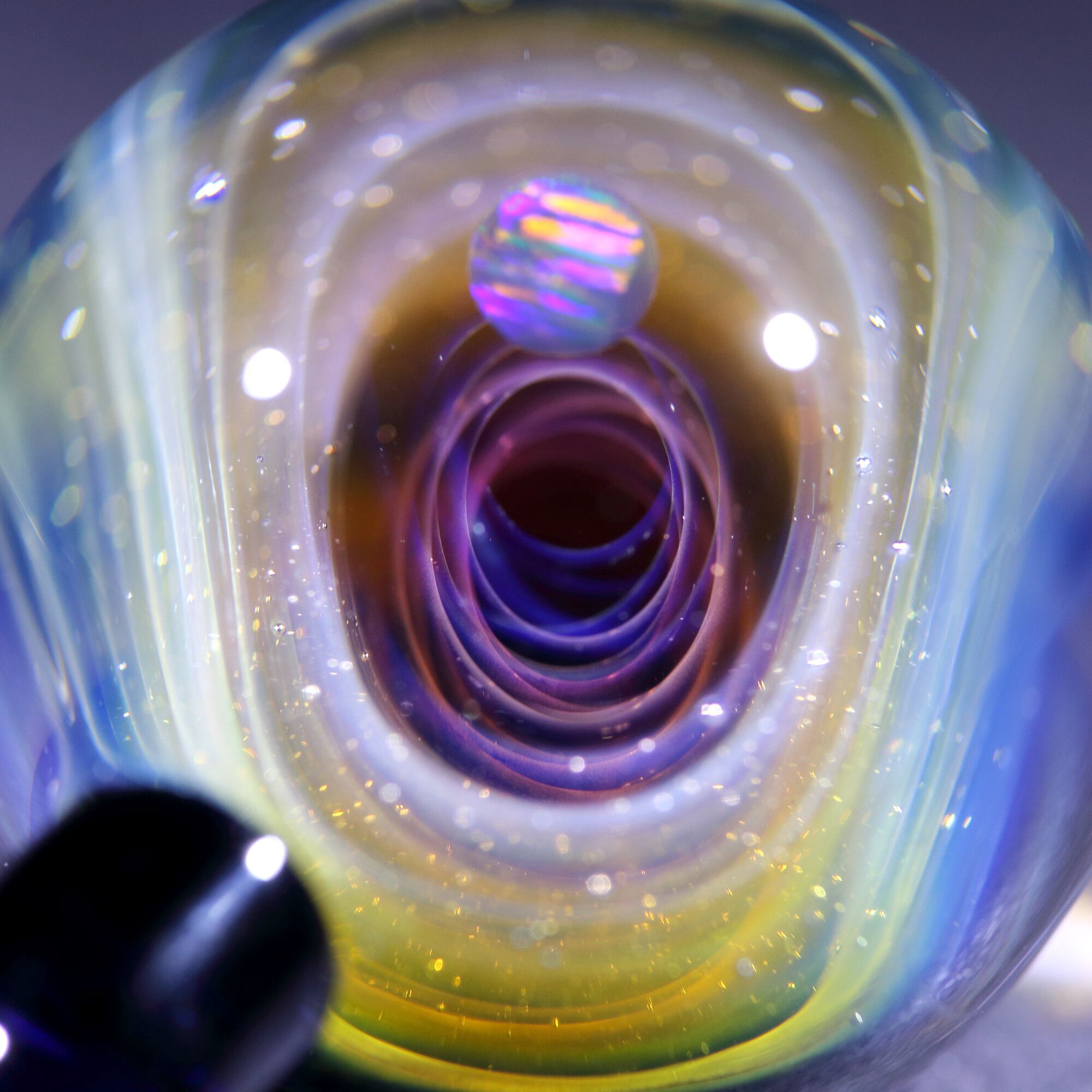 27mm Galaxy Glass Pendant 宇宙ガラスペンダント (螺旋状銀河） no