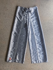 333 original/Embroidery silk wrap pants (SILVER)