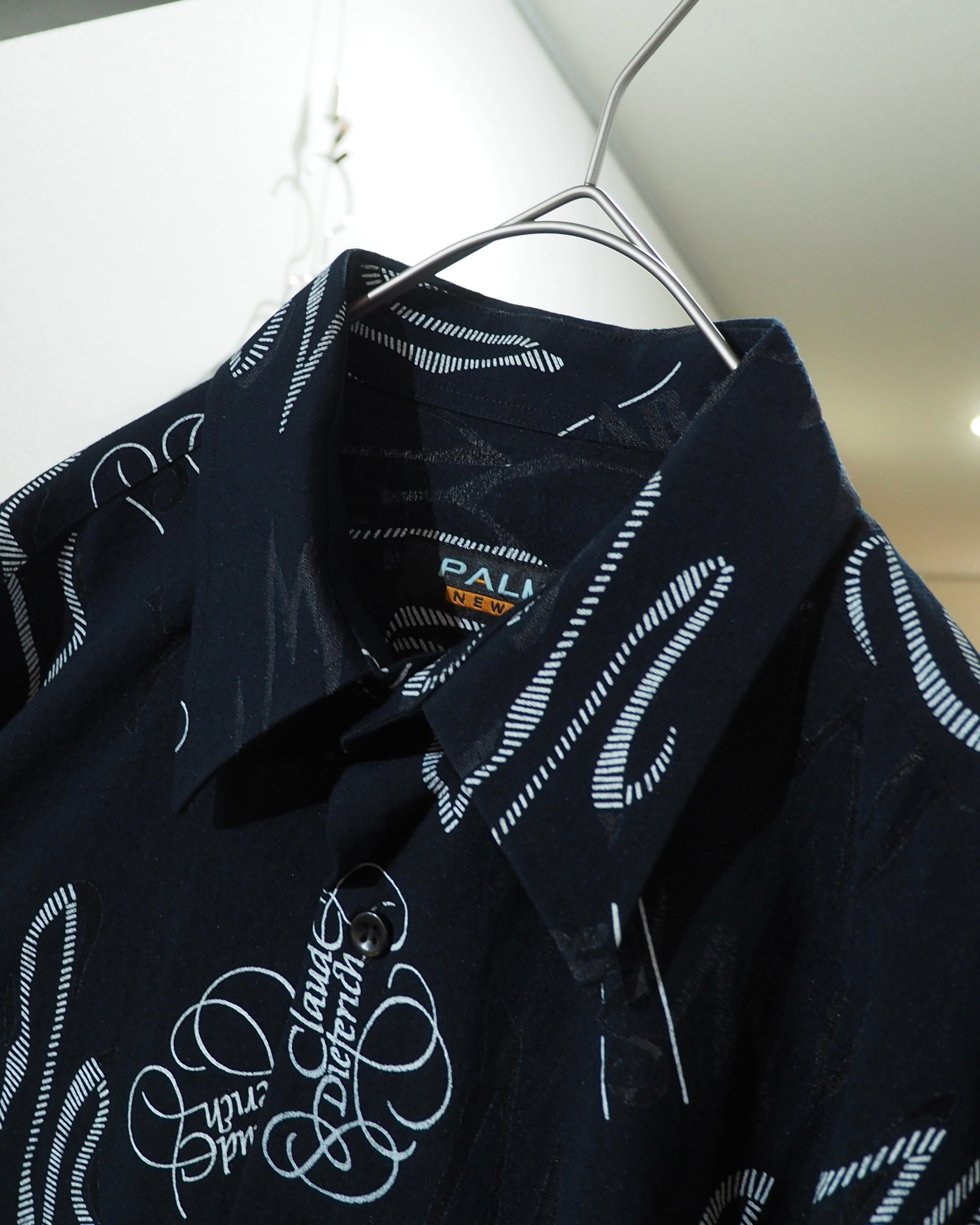 Black Graffiti Art × Semi Transparent Design vintage SS shirt
