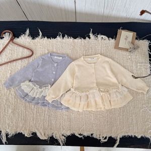 【予約商品】[73-110cm] raffle knit cardigan 2col