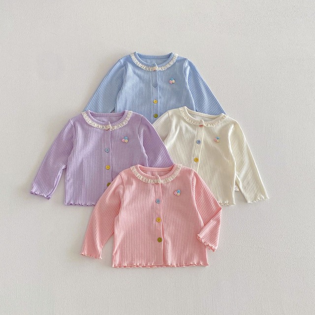 【BABY&KID】2026新作　柔らかリブカーディガン