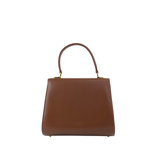 BURBERRY バーバリー ハンドバッグ ブラウン フロントロック レザー トップハンドル vintage ヴィンテージ オールド 8sk6uz