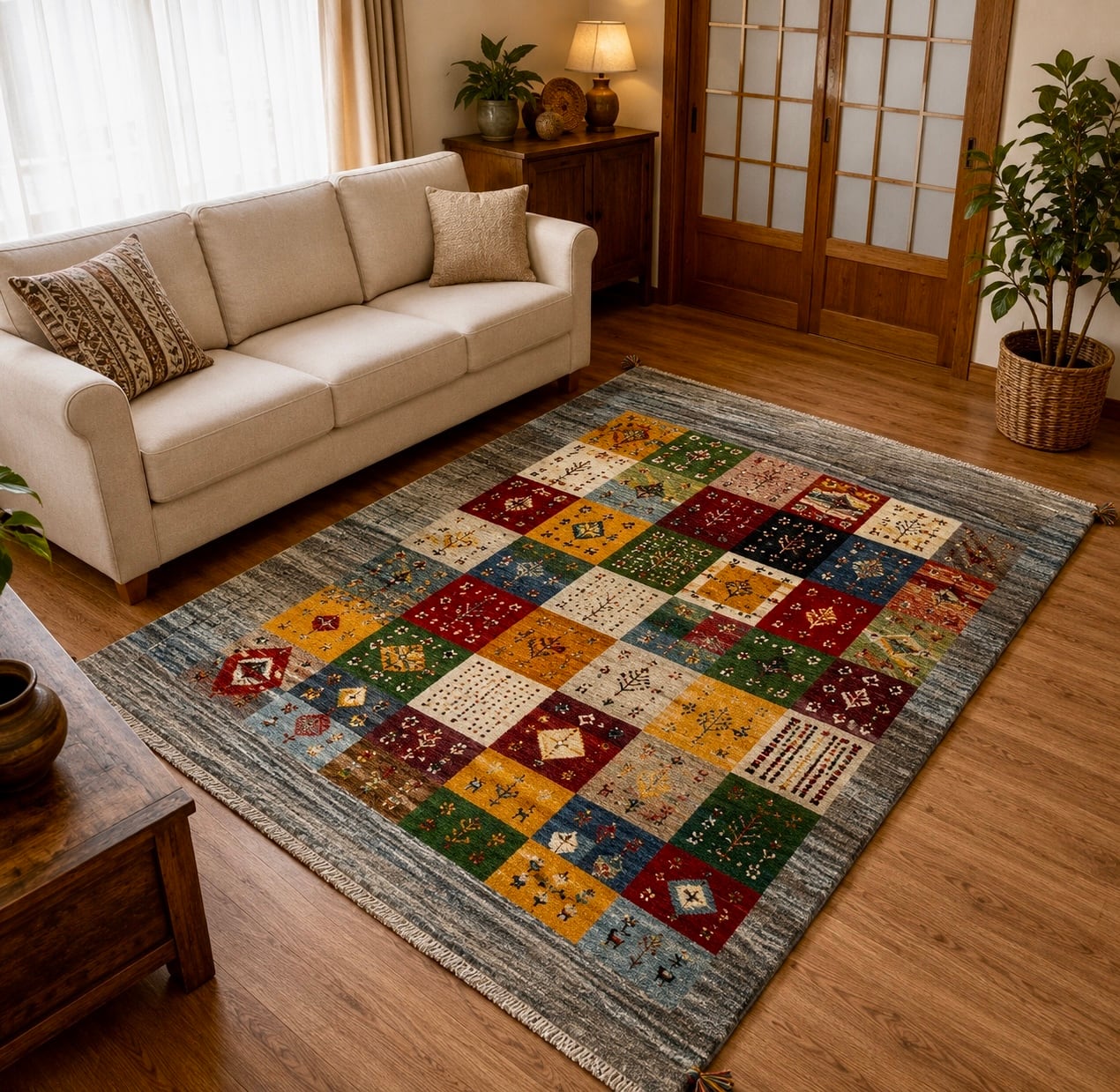 ペルシャギャッベ (ギャベ) 玄関マット No:GP-377 | A's Rug（エーズラグ）