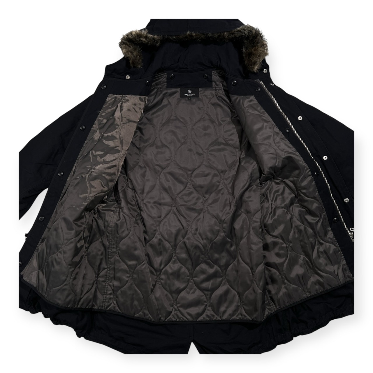 BEAUTY&YOUTH ビューティーアンドユース ユナイテッドアローズ ライナー付き モッズコート ミリタリー サイズ L /ブラック