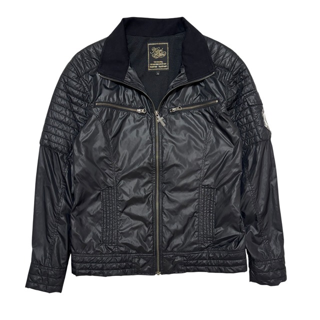 古着 カールカナイ KARL KANI ナイロンジャケット ブルゾン アウター クリーニング済み 黒 メンズL