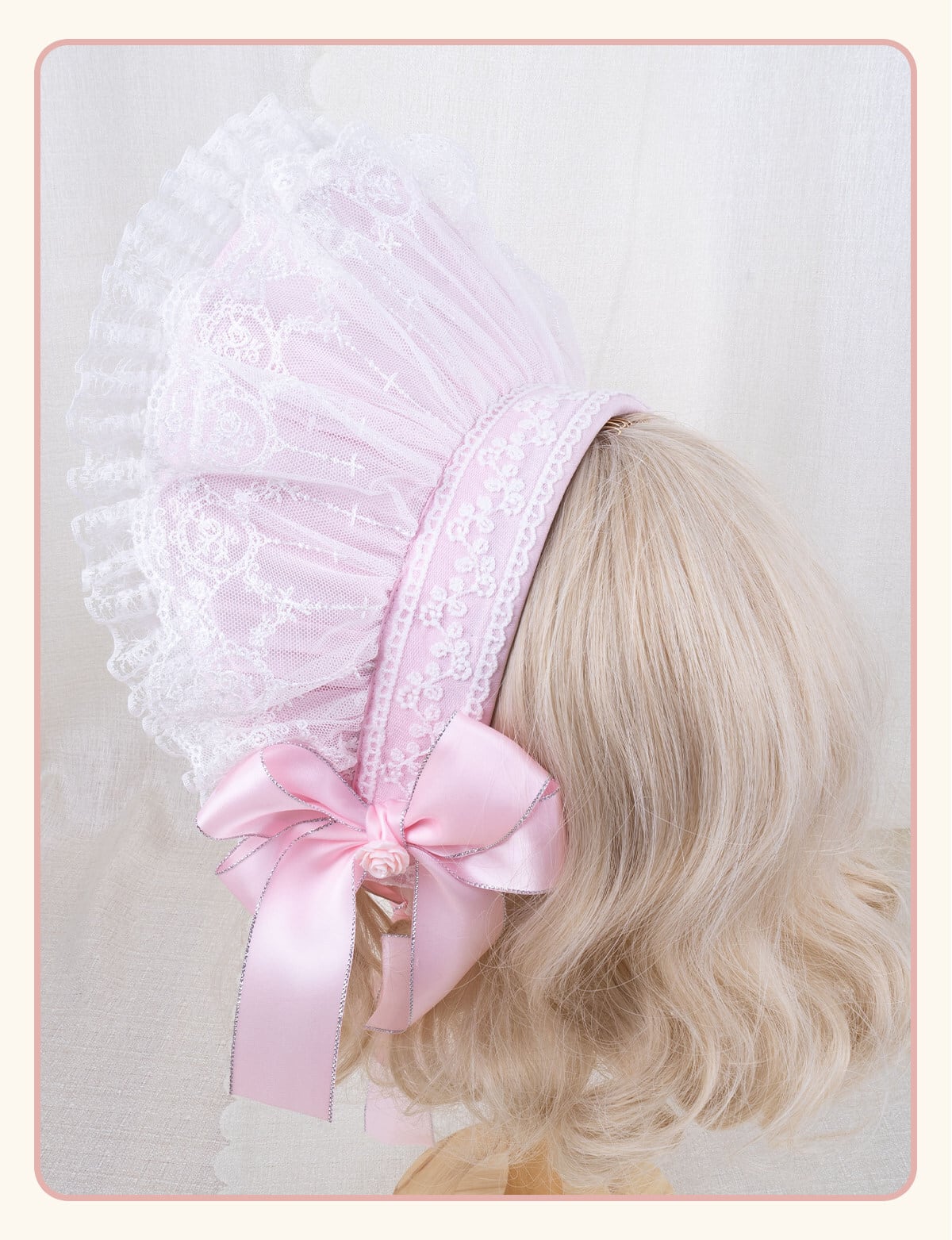 クラロリ ボンネット｜花とレースがやさしく揺れる ヘアドレス