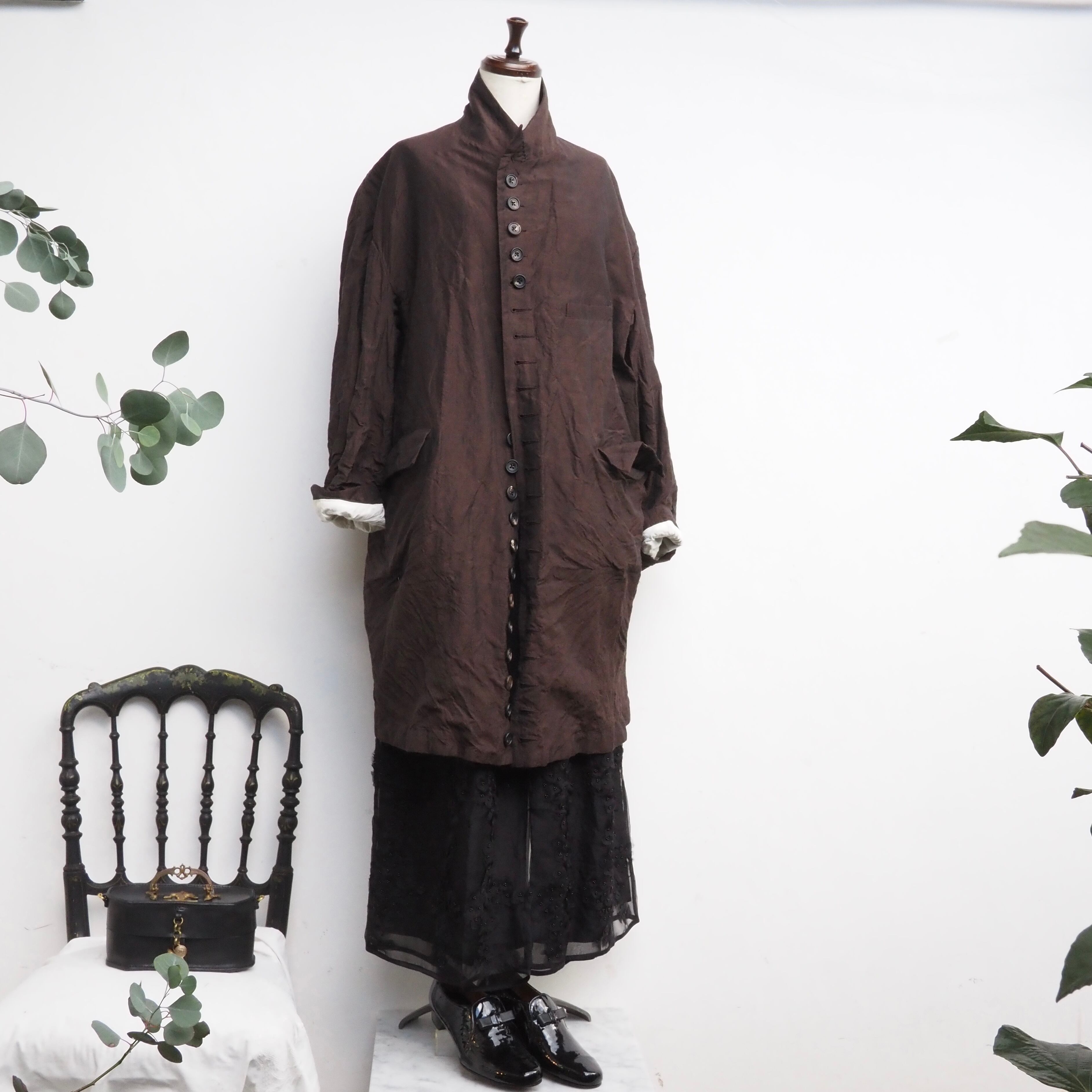 BUNON/Flower Layered Silk pants/シルクパンツ