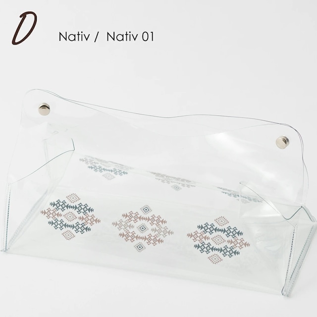 クリアティッシュケース ビニール製 D. Nativ