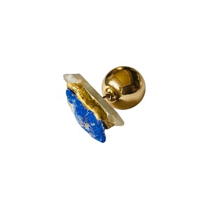 UNI.#0066 crystal × lapis lazuli  ピアス（片耳）