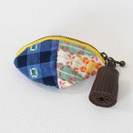 shell pouch blue + orange