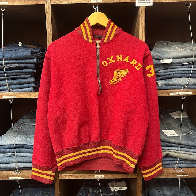 1950s VINTAGE "WING FOOT" FULL ZIP WOOL JACKET