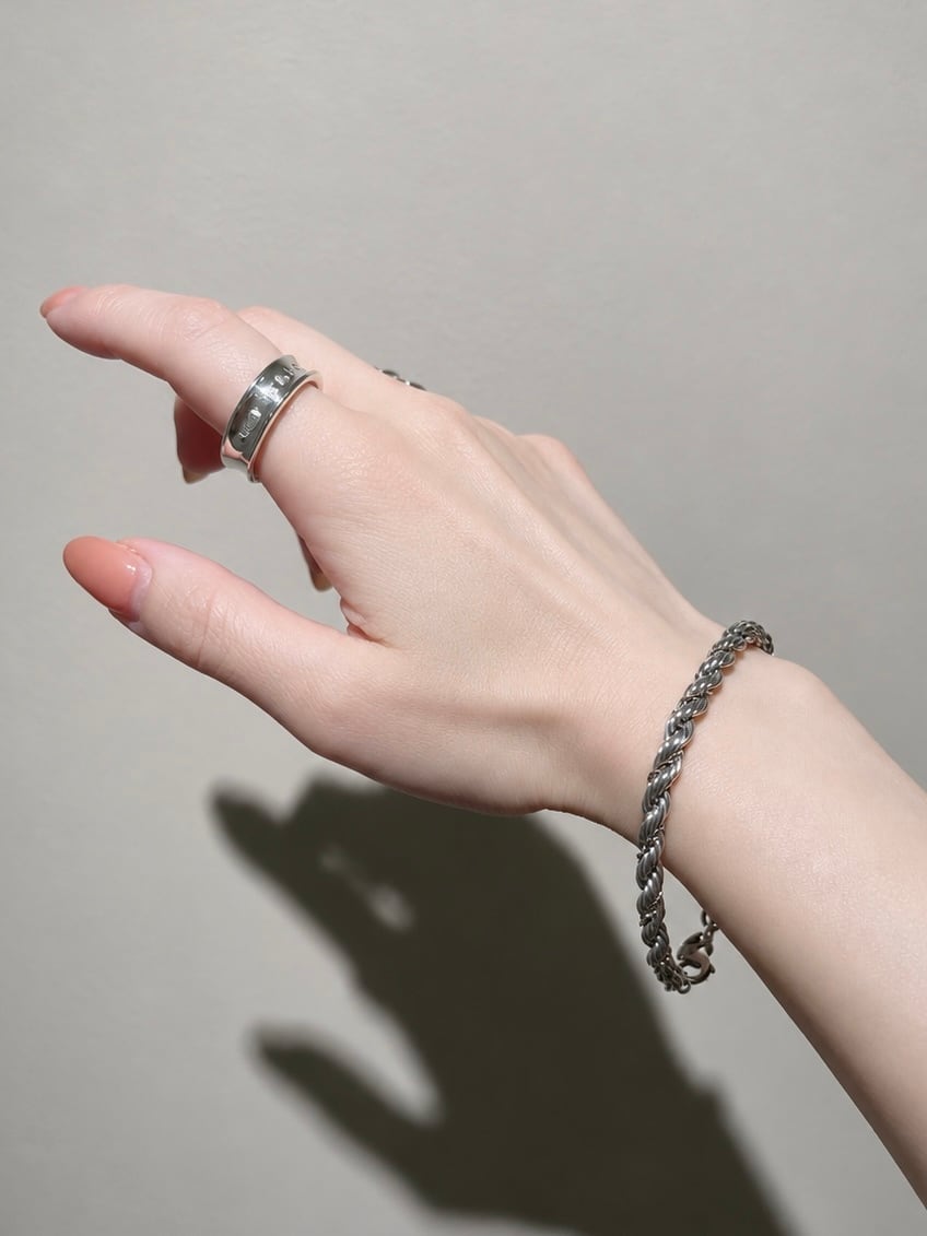 TIFFANY & CO.】2968silver925×14k ツイストスクリューチェーン