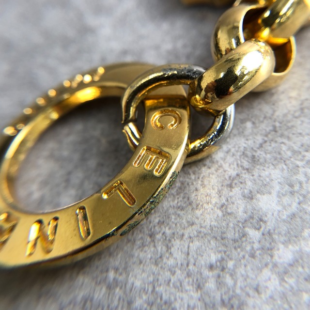 CELINE セリーヌ ブレスレット ゴールド ロゴ シェーヌダンクル vintage ヴィンテージ オールド esez5y