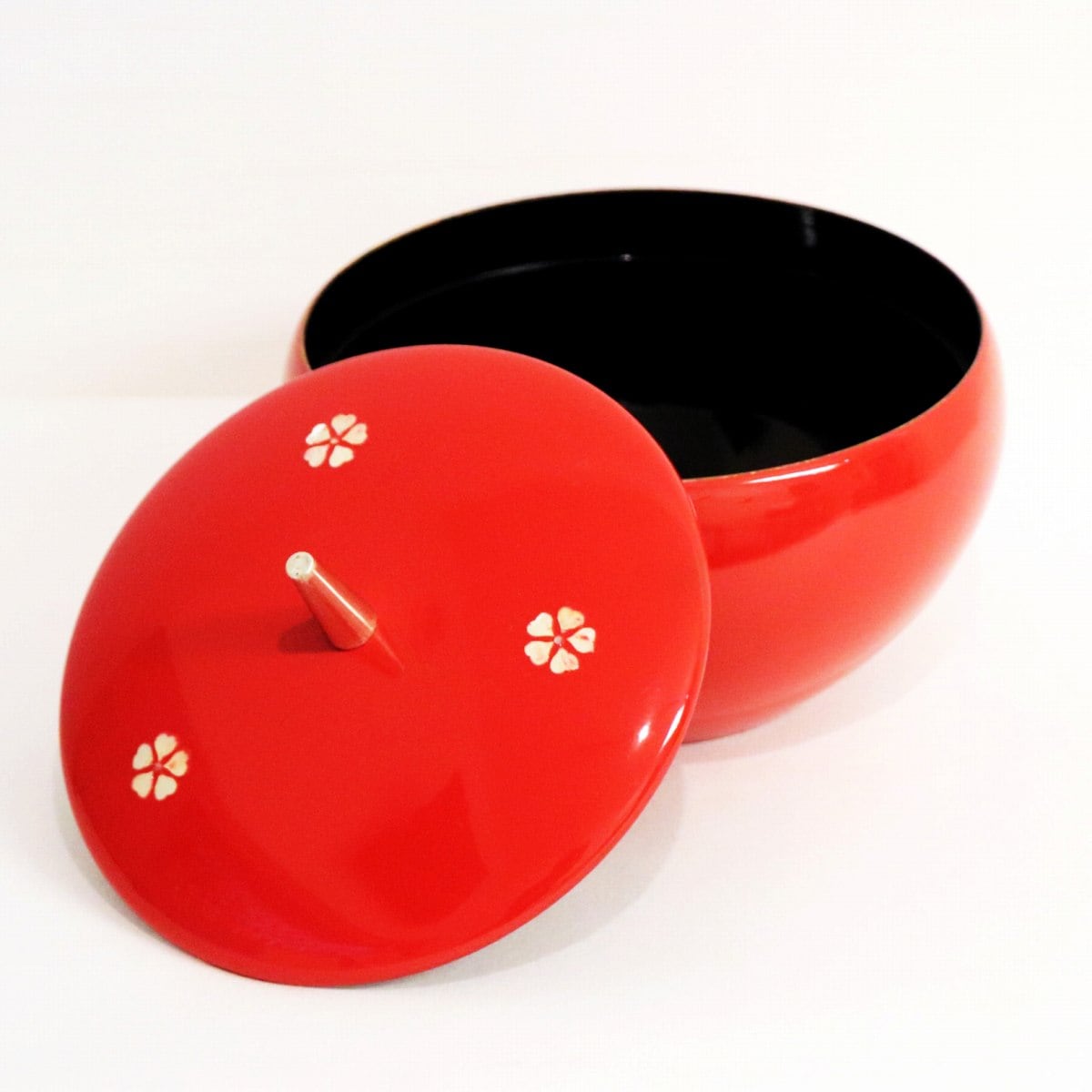 螺鈿細工・菓子器・お盆・駒形・蓋付き・No.200529-41・梱包サイズ60