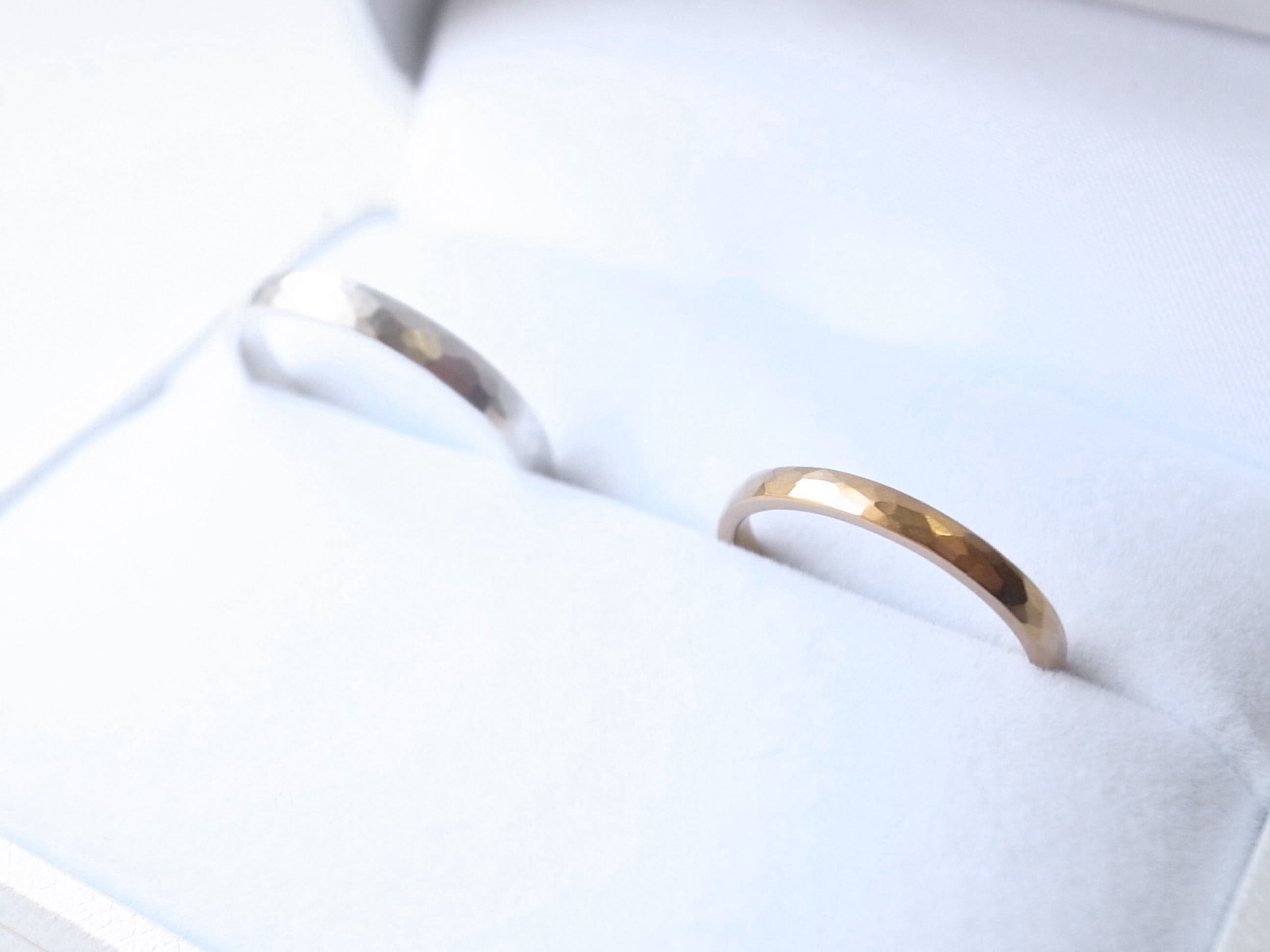 pairing・stamp】K18YG・silver950/tsuchime maru ring | niruc pairing・stamp】K18YG・silver950/tsuchime maru ring | niruc