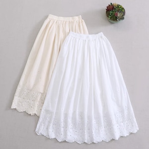 2色/裾カットワーク刺繍スカート ・9894 2色/裾カットワーク刺繍スカート ・9894
