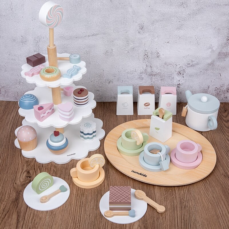 木製おままごと ティーセット 木のおもちゃ｜wood afternoon tea ...