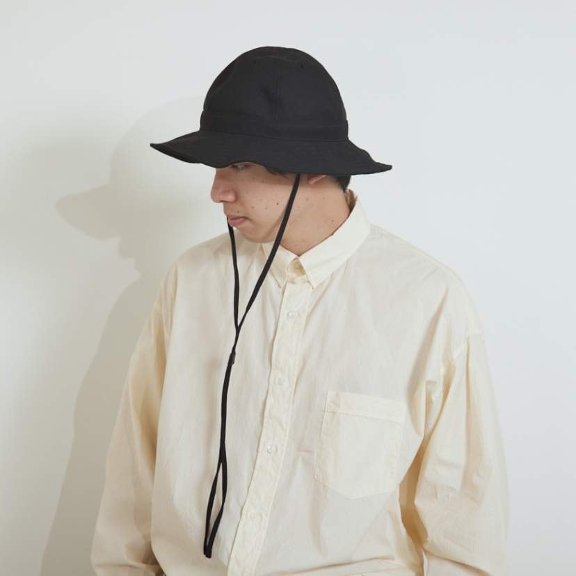 T/C HOPSACK MOUNTAIN HAT / ホップサックマウンテンハット(BLACK
