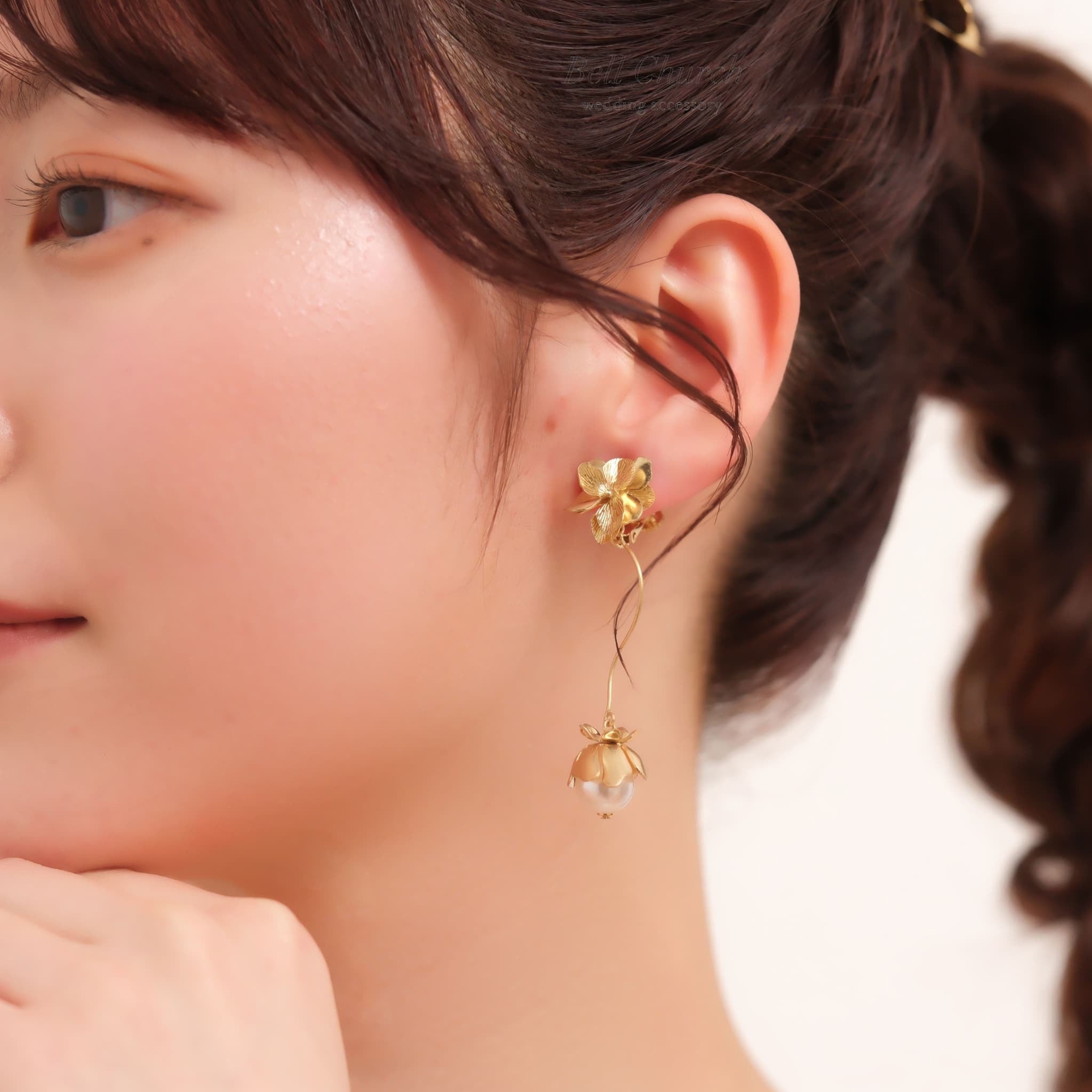 ウェディング ピアス イヤリング｜ニッケルフリー ロングピアス 揺れる
