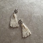 【ピアス】スターとパールタッセルピアス