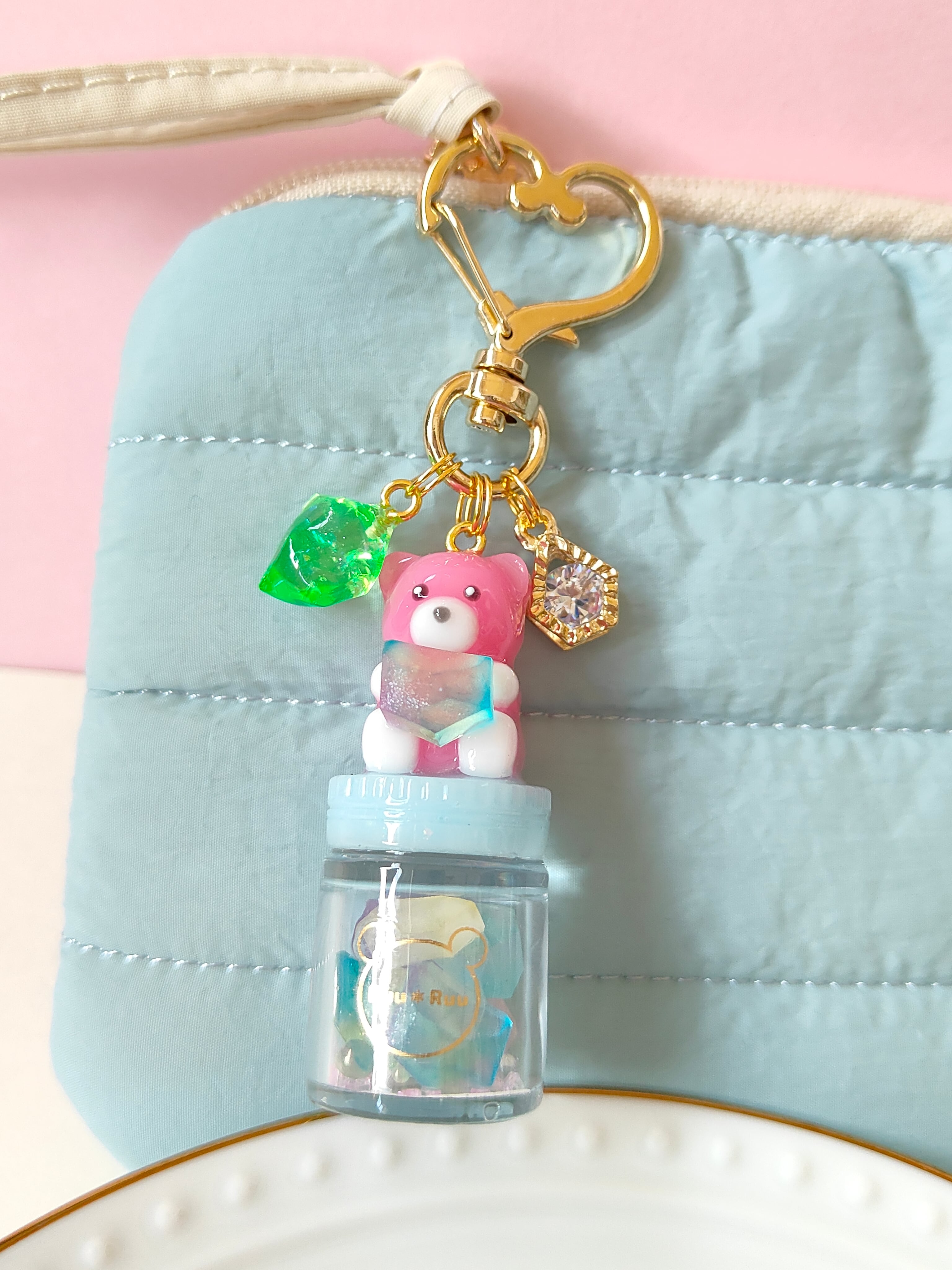 1-25】いちご×チョコにゃんこヘアゴム♡ レジン チョコレート