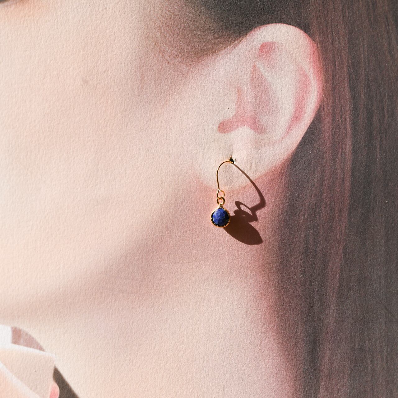 ラピスラズリ 天然石 ピアス / イヤリング 金属アレルギー対応