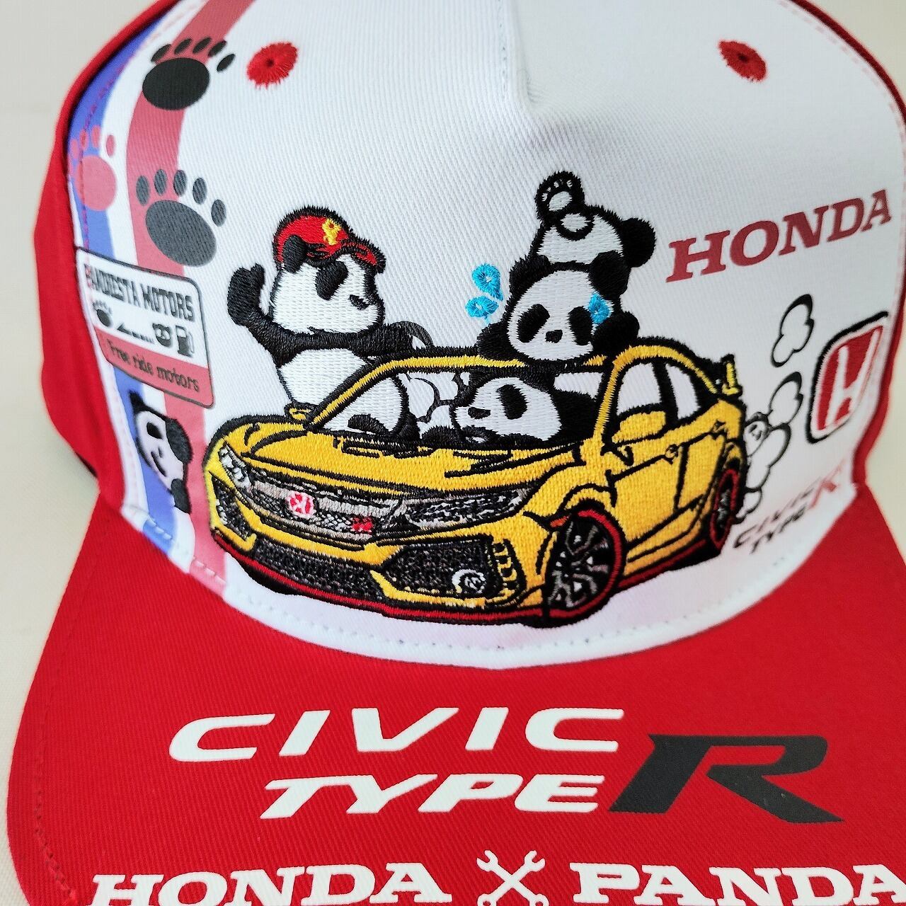 ホンダ　HONDA 純正　初代CIVIC TYPE R　キャップ　帽子　刺繍ロゴ パンディエスタ キャップ ホンダ HONDA シビック TYPE R 刺繍 白 赤