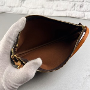 LOUIS VUITTON ヴィトン アクセソワール モノグラム レザー ポーチ・小物入れ ブラウン A-13706