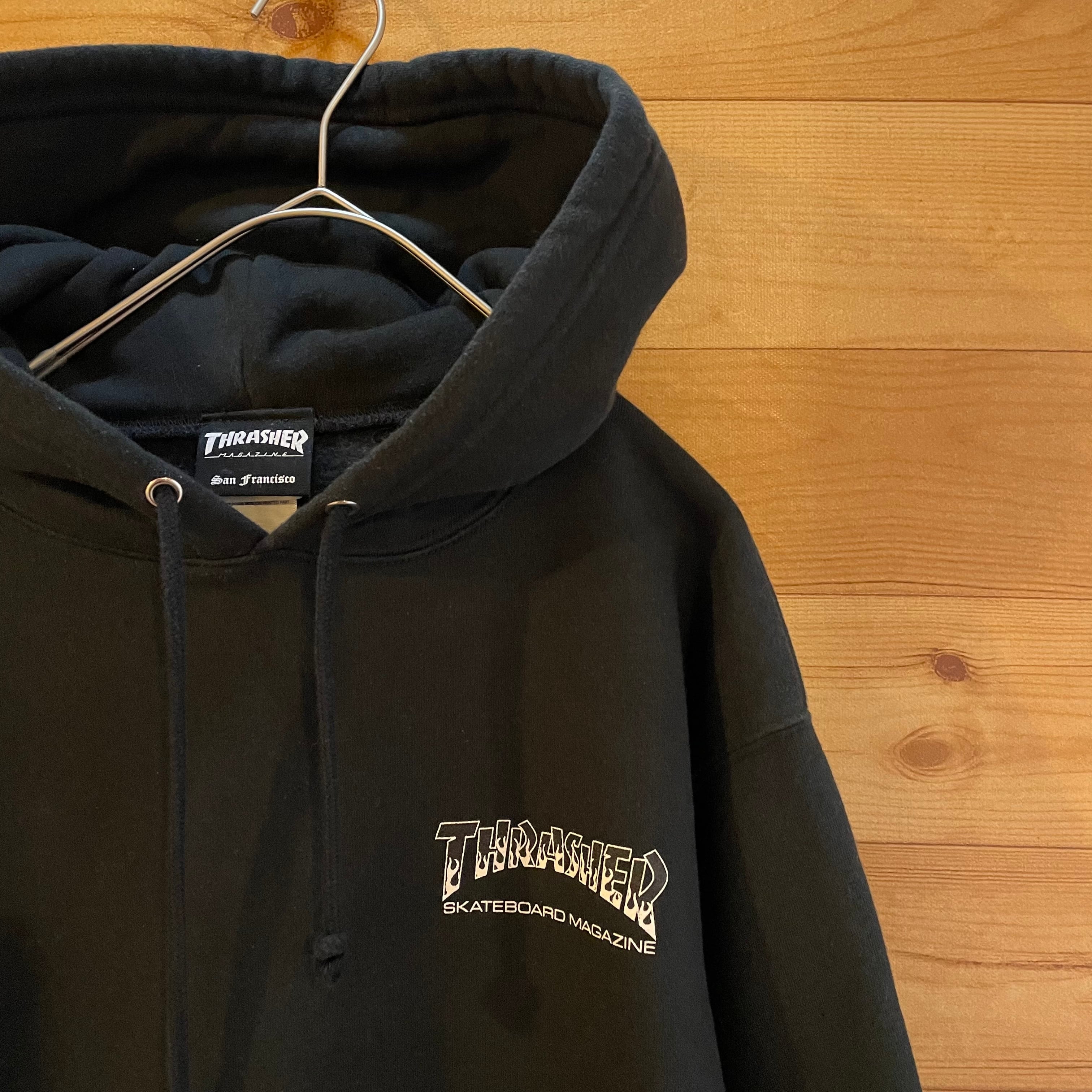 激レア!THRASHER  Hanes USA製 スウェット ロゴ パーカー