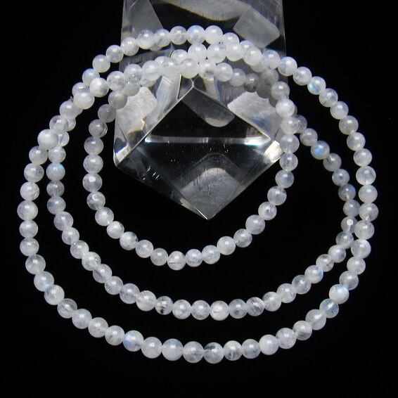 ムーンストーン ブレスレット ネックレス 兼用 3重 3連 一点物 メール便可 [M便 1/5] 111-34818