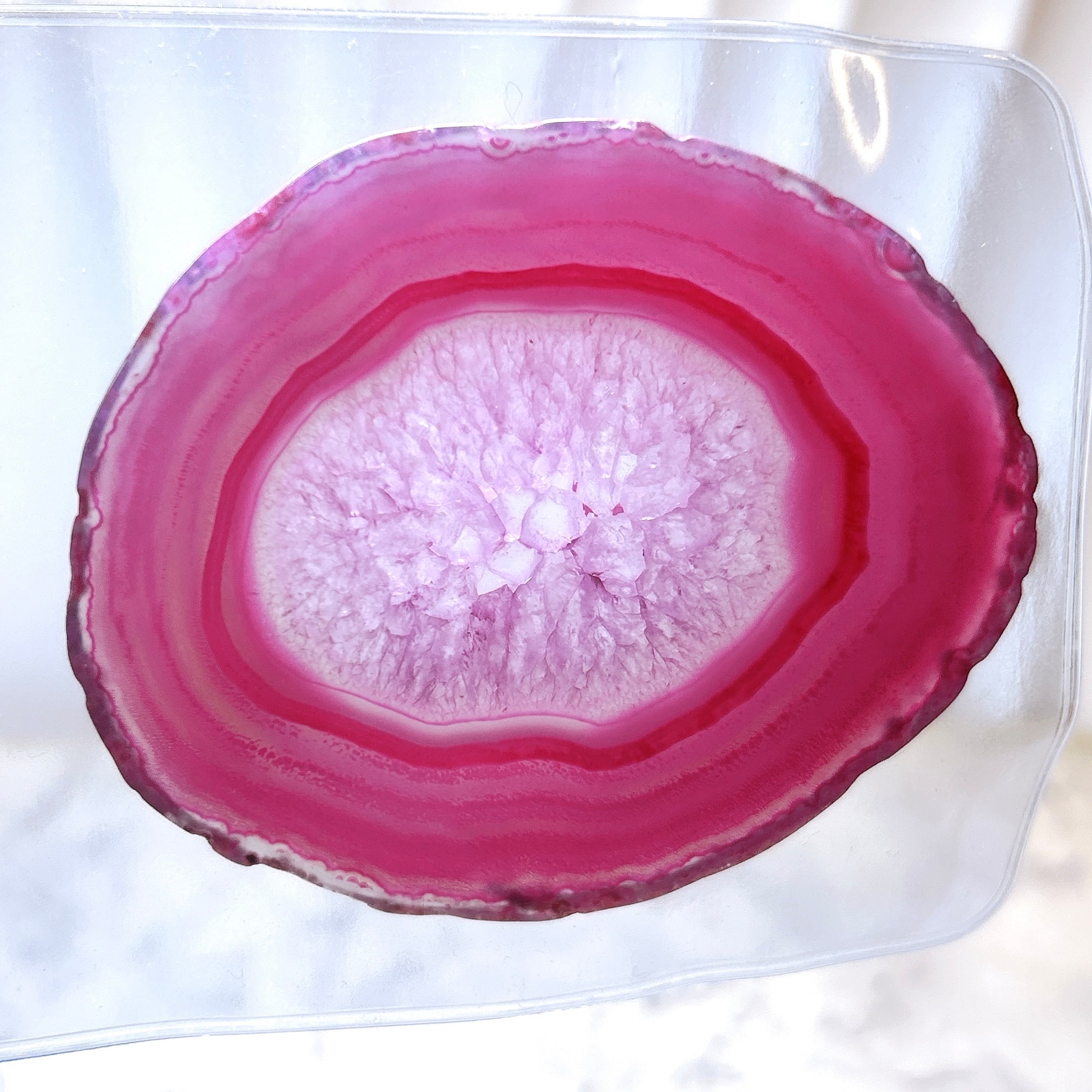 E101207】メノウスライス めのう 着色 瑪瑙 アゲート Agate スライス