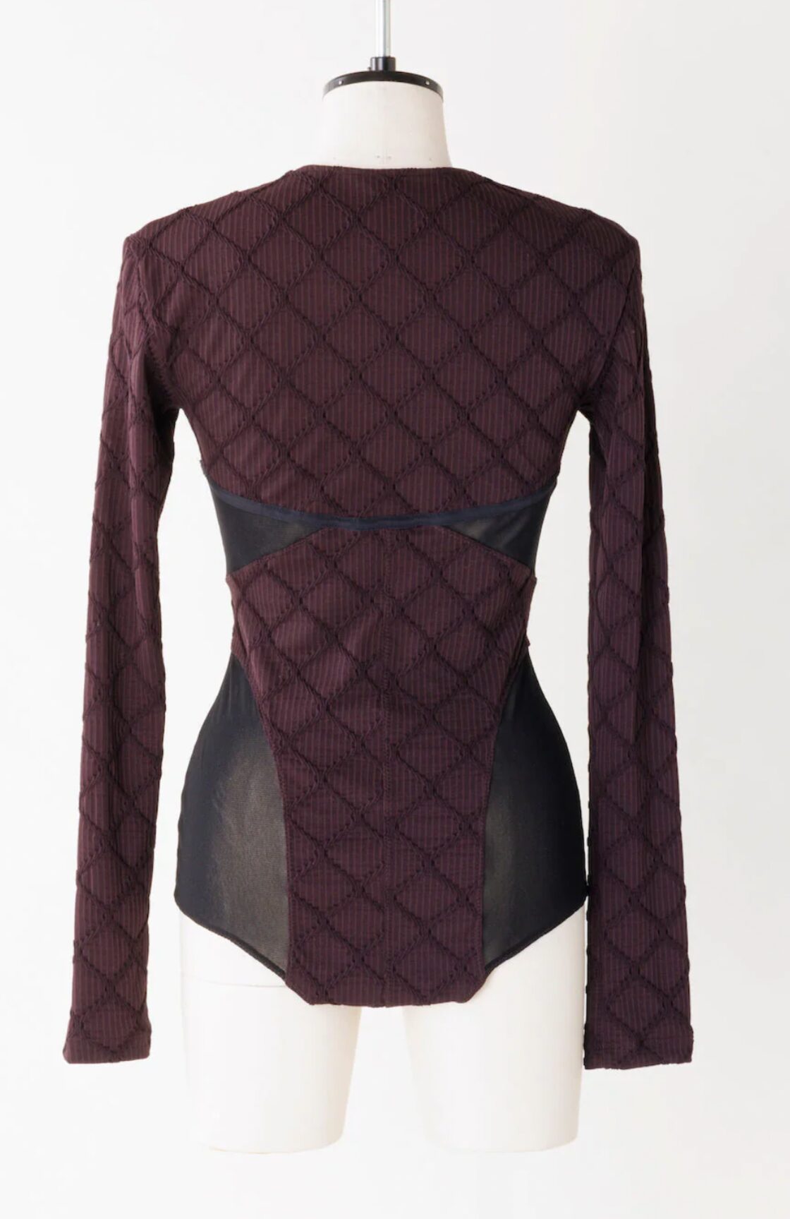 トップス FETICO JACQUARD JERSEY PANELED BODYSUIT FETICO/ JACQUARD JERSEY PANELED BODYSUIT