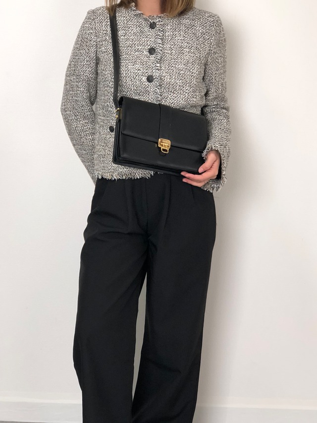 CELINE セリーヌ ショルダーバッグ ブラック ホースビット レザー vintage ヴィンテージ オールド 3kmi4e