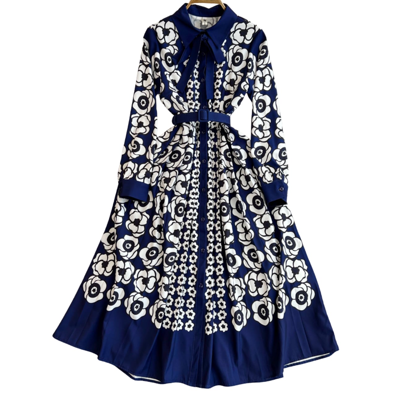 クラシックフラワーリボンワンピース L1763