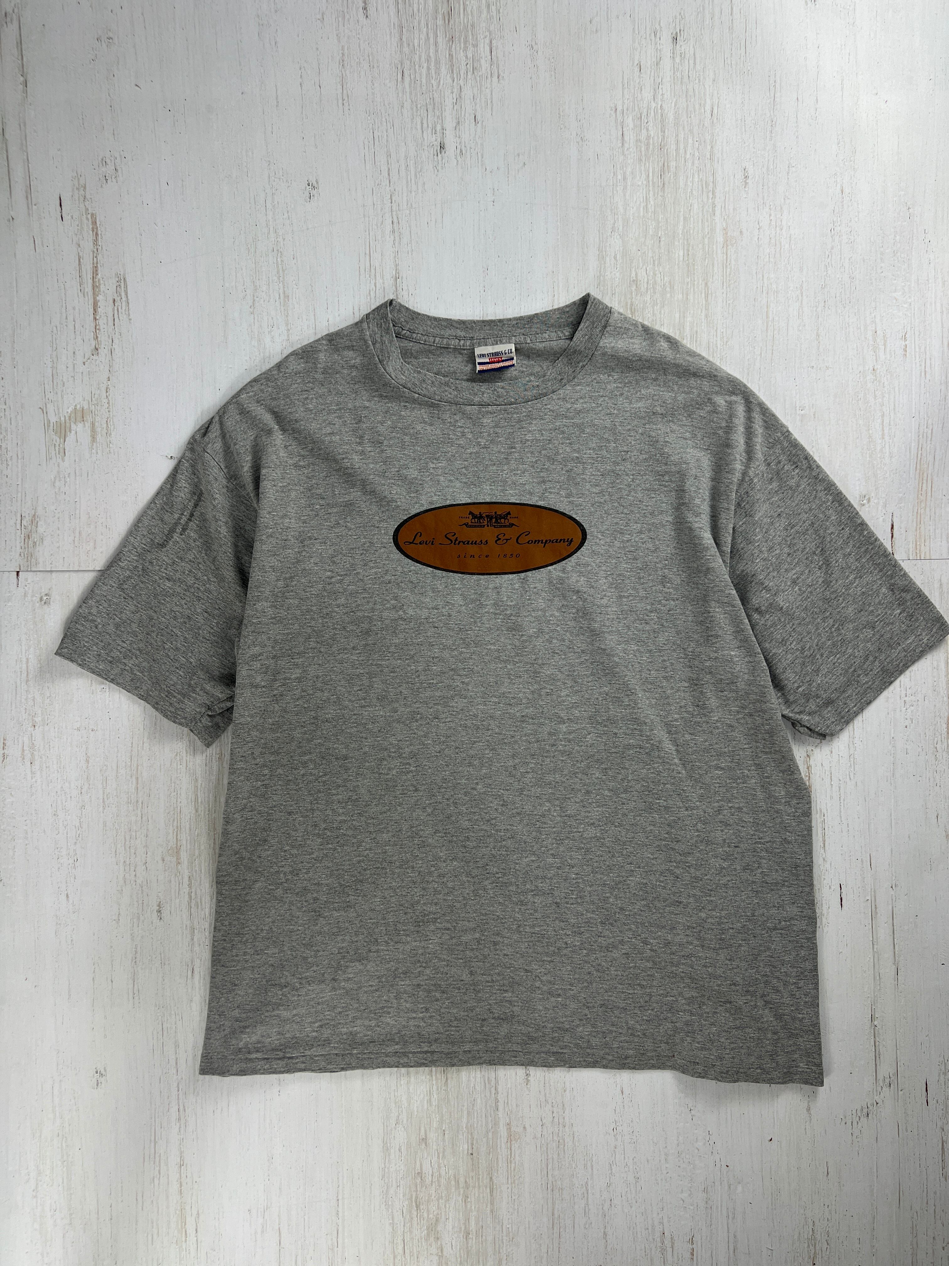 1990’s Levi’s Strauss & Co. Gray Logo Print T-Shirt / リーバイス グレー ロゴプリントTシャツ