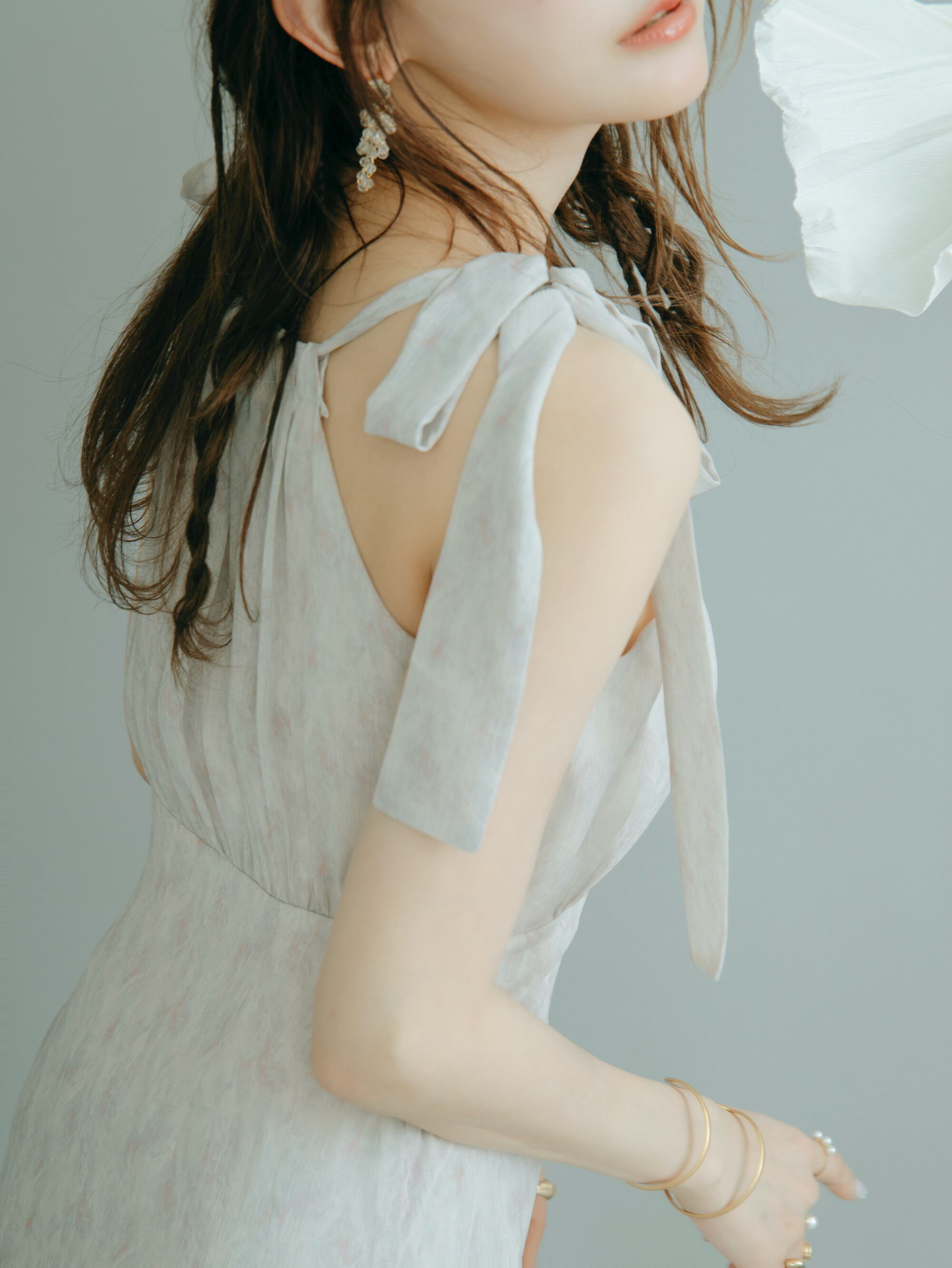 crayme,/クレイミー/Blur Shoulder Ribbon Dress 【公式通販】