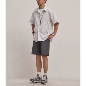 Gingham check short sleeve shirt 1448