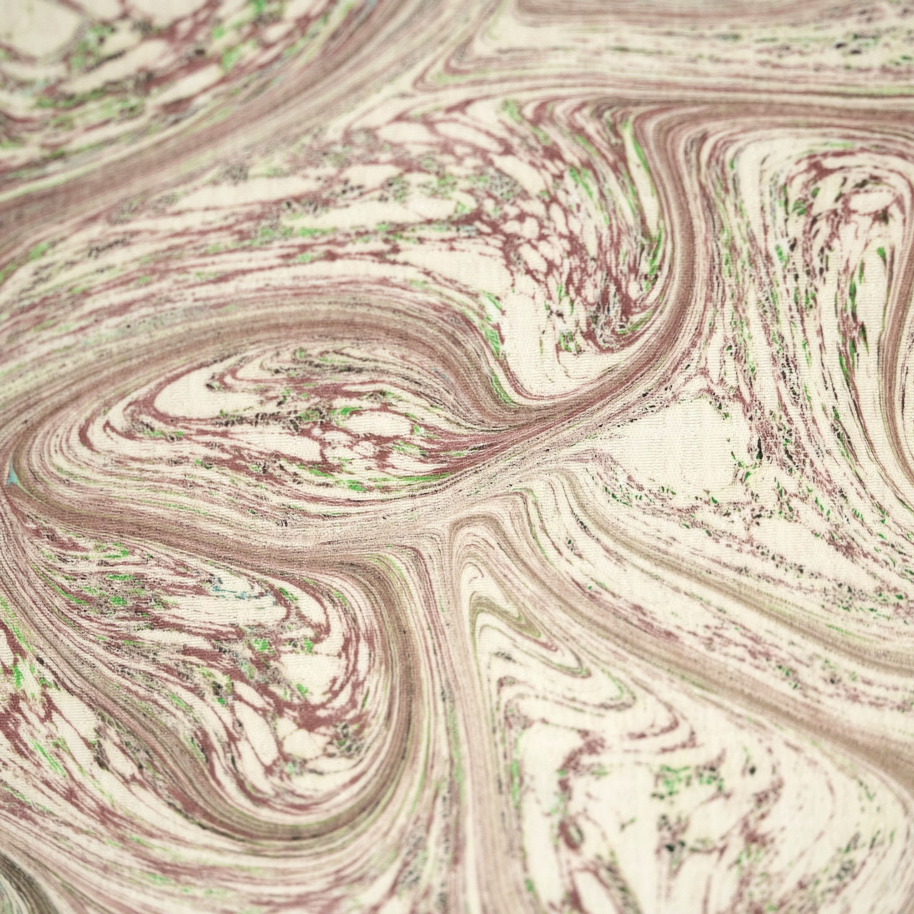 「Noir de Figue〜イチジクの香り」〜」マーブル柄❤︎洗えるきもの(シルジェリー格子柄)〜