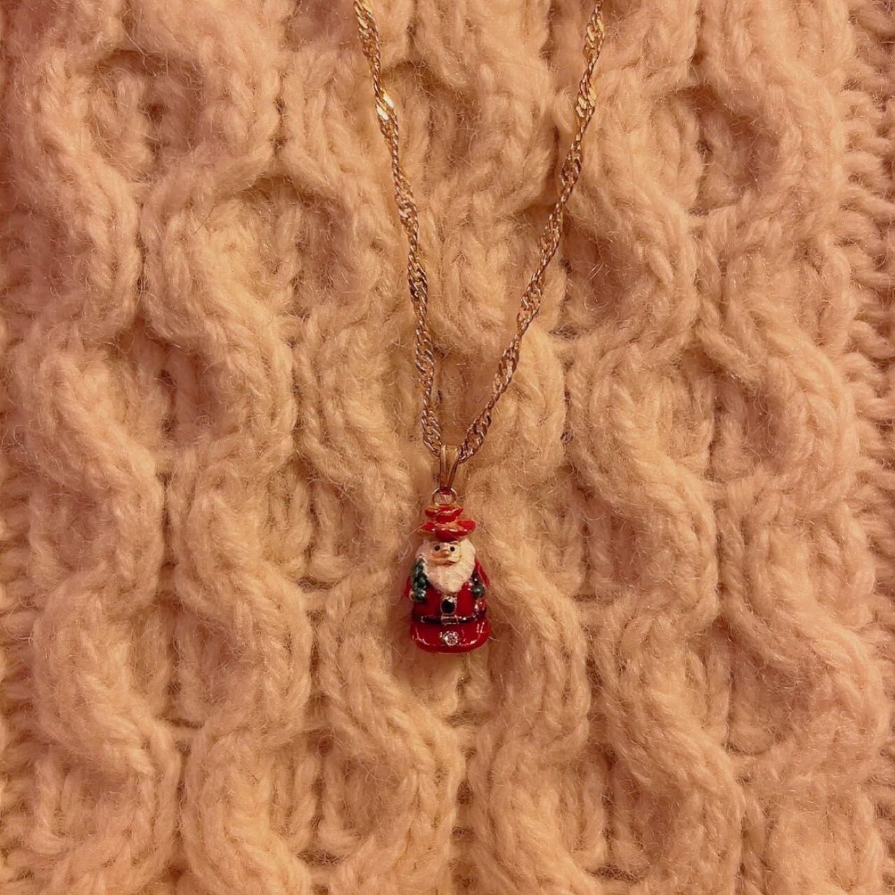 mini santa claus necklace